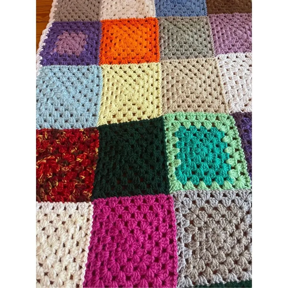 Patchwork Granny Square Blanket